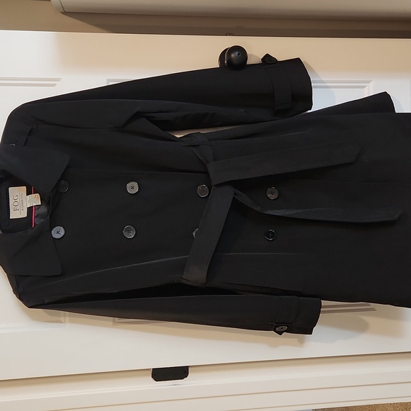 London Fog Large Black Polyester Vintage Trench Coat Jacket - Picture 1 of 9